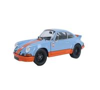 Modèle De Voiture De Course à Collectionner 1:18 pour Porsche 911 RSR Gulf 1973 Alliage Mode Berline Scène Intérieure Simulation Jeu Jouet Bleu Décoration pour Chambre