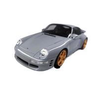 Modèle De Voiture De Course à Collectionner 1 18 pour Porsche Turbo R 993 GT2 Modèle Voiture en Alliage Édition Limitée Véhicule Souvenir Affichage d'anniversaire Décoration pour Chambre(Gray)