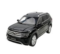 Modèle De Voiture De Course à Collectionner 1:18 pour SAIC Volkswagen Teramont Collectibles Modèle 2021 Berline en Alliage Simulé Affichage Surprise Décoration pour Chambre(Black)