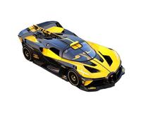 Modèle De Voiture De Course à Collectionner 1:24 pour Bugatti Bolide Fire Meteor Voiture De Sport Jouet Voiture en Métal Modèle De Voiture Multicolore Surprise Car Décoration pour Chambre(Yellow)