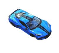 Modèle De Voiture De Course à Collectionner 1:24 pour Chevrolet Corvette C8 R Modèle Voiture Alliage Modèle De Voiture Jouet Métal Conception À Quatre Portes Décoration pour Chambre(Blue)