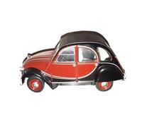 Modèle De Voiture De Course à Collectionner 1:24 pour Citroën 2CV6 Charleston 1982 200 Modèle De Voiture en Alliage Rouge Et Noir Ornement Statique Décoration pour Chambre