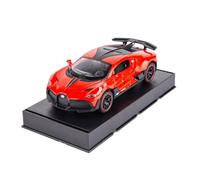 Modèle De Voiture De Course à Collectionner 1:32 pour Bugatti Divo Supercar Son et Lumière Pull Back 3 Open Door Alloy Car Collection Toy Model Décoration pour Chambre(Red)