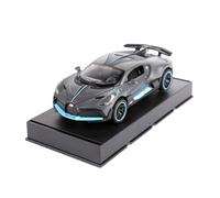 Modèle De Voiture De Course à Collectionner 1:32 pour Bugatti Divo Supercar Son et Lumière Pull Back 3 Open Door Alloy Car Collection Toy Model Décoration pour Chambre(Gray)