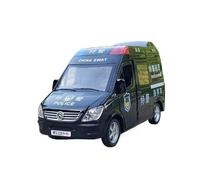 Modèle De Voiture De Course à Collectionner 1:32 pour Mercedes-Benz Sprinter Alliage Ambulance Voiture Modèle Simulation Voiture De Police avec Porte Ouverte Décoration pour Chambre(Black)