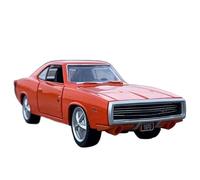 Modèle De Voiture De Course à Collectionner 1/36 pour Dodge Challenger 1970 Charger R Modèle De Voiture en Alliage Voiture Classique Rétro Supercar Véhicule Décoration pour Chambre(Orange)