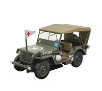 Modèle De Voiture De Course à Collectionner 1:43 pour Jeep Willys MB 1944 WWII Modèle Voiture Alliage Moulé Pression Vert Vintage Véhicule Simulation De Scénario Décoration pour Chambre