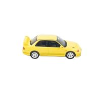 Modèle De Voiture De Course à Collectionner 1:43 pour Mitsubishi Lancer Evolution III Modèle De Mini Voiture en Alliage Bicolore Collection De Voitures Classiques Décoration pour Chambre(Yellow)