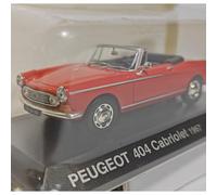 Modèle De Voiture De Course à Collectionner 1:43 pour Peugeot 404 Cabriolet-1967 Rouge Cabriolet en Alliage Modèle De Voiture Collection Intérieur Réaliste Décoration pour Chambre