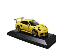 Modèle De Voiture De Course à Collectionner 1:43 pour Porsche 911 (991) GT3 RS Jaune Voiture De Rue Supercar Ornements Métalliques Statiques Modèle Décoration pour Chambre