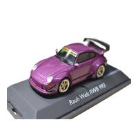 Modèle De Voiture De Course à Collectionner 1:43 pour Porsche 911 (993) RWB Carrosserie Large Alliage Violet Modèle De Voiture De Sport Ornements De Mode Décoration pour Chambre