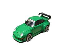 Modèle De Voiture De Course à Collectionner 1:43 pour Porsche 911 (993) RWB Widebody Green Supercar Design Réaliste en Métal Moulé sous Pression Jouet Décoration pour Chambre