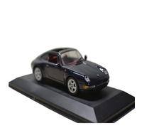 Modèle De Voiture De Course à Collectionner 1:43 pour Porsche 911 (993) Targa Modèle De Voiture Miniature en Alliage Noir Intérieur Rouge Véhicule Réaliste Décoration pour Chambre