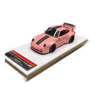 Modèle De Voiture De Course à Collectionner 1:43 pour Porsche 911 Gunther Werks 400R 993 Rose Résine Voiture Petite Berline Modèle Collection Affichage Décoration pour Chambre
