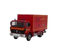 Modèle de Voiture de Course à Collectionner 1:43 pour Renault VI G230 Camion Pompiers Grand Fourgon Alliage Modèle Voiture Moulé sous Pression Collection Ornements Décoration pour Chambre