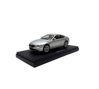 Modèle De Voiture De Course à Collectionner 1/43 pour Série 6 Coupé 2006 Berline en Alliage Modèle De Voiture en Métal Argenté Capot Avant Peut Être Ouvert Décoration pour Chambre