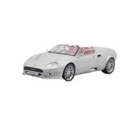Modèle De Voiture De Course à Collectionner 1:43 pour Spyker C12 Spyder 2008 Argent Rétro Cabriolet Alliage Modèle De Voiture Intérieur Rouge Collections Décoration pour Chambre