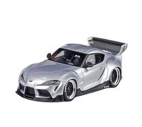 Modèle De Voiture De Course à Collectionner 1:43 pour Toyota Pandem GR Supra Ver.1 2019 Véhicule en Résine Multicolore Édition Limitée Modèle Réaliste Décoration pour Chambre(Silver)