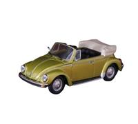 Modèle De Voiture De Course à Collectionner 1:43 pour Volkswagen VW Beetle 1303 Cabriolet Berline 1972 Jaune-Vert Alliage Classique Métal Décoratif Décoration pour Chambre