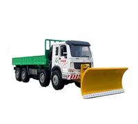 Modèle De Voiture De Course à Collectionner 1/50 pour Le Modèle Véhicule D'ingénierie Déneigement Métal Camion Jouet Simulation Camion À Benne Basculante Bulldozer Décoration pour Chambre(Green)