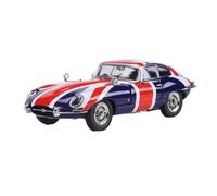 Modèle De Voiture De Course à Collectionner 1:64 pour Jaguar E-Type Couvercle Ouvert Cabriolet/Toit Rigide Voiture Classique Décoration Modèle Voiture Alliage Décoration pour Chambre(Blue)