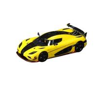Modèle De Voiture De Course à Collectionner 1:64 pour Koenigsegg Agera RS Jaune Alliage Voiture Mini Modèle Supercar Véhicule Souvenirs Ornements Décoration pour Chambre