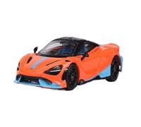 Modèle De Voiture De Course à Collectionner 1:64 pour McLaren 765LT Senna Voiture De Sport Simulation Ornements en Métal Alliage Modèle De Voiture Jouet Décoration pour Chambre(Orange)