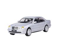 Modèle De Voiture De Course à Collectionner 1:64 pour Mercedes-Benz E55 AMG W210 Version De Simulation du Modèle De Voiture Alliage Jouet Classique Multicolore Décoration pour Chambre(Silver)