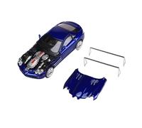 Modèle De Voiture De Course à Collectionner 1:64 pour Mercedes-Benz SLR Version À Couvercle Ouvert Modèle Voiture Métal Alliage Couvercle Avant Pouvant Être Ouvert Décoration pour Chambre(Blue B)