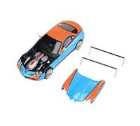 Modèle De Voiture De Course à Collectionner 1:64 pour Mercedes-Benz SLR Version À Couvercle Ouvert Modèle Voiture Métal Alliage Couvercle Avant Pouvant Être Ouvert Décoration pour Chambre(Blue)
