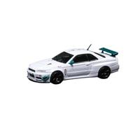 Modèle De Voiture De Course à Collectionner 1:64 pour Nissan GTR R34 V-Spec Tuned by Mine's Mini Modèle De Voiture en Alliage De Collection Supercar Ornament Décoration pour Chambre