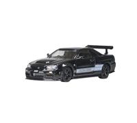 Modèle De Voiture De Course à Collectionner 1:64 pour Nissan Skyline GTR R34 Z-Tune Endgame Édition Limitée Modèle De Voiture Alliage Noir Collection Décoration pour Chambre