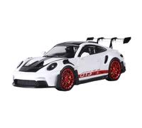 Modèle De Voiture De Course à Collectionner 1:64 pour Porsche 911 GT3RS Mini Modèle Voiture en Alliage Modèle Miniature Collection Affichage Décoration Sportive Décoration pour Chambre(White)