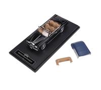 Modèle De Voiture De Course à Collectionner 1:64 pour Rolls-Royce Corniche IV Cabriolet Voiture Classique Rétro Alliage Voiture Version Capote Modèle À L'échelle Décoration pour Chambre(Black)