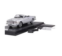 Modèle De Voiture De Course à Collectionner 1:64 pour Rolls-Royce Corniche IV Cabriolet Voiture Classique Rétro Alliage Voiture Version Capote Modèle À L'échelle Décoration pour Chambre(Silver)