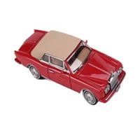 Modèle De Voiture De Course à Collectionner 1:64 pour Rolls-Royce Corniche IV Cabriolet Voiture Classique Rétro Alliage Voiture Version Capote Modèle À L'échelle Décoration pour Chambre(Red)