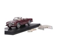 Modèle De Voiture De Course à Collectionner 1:64 pour Rolls-Royce Corniche IV Cabriolet Voiture Classique Rétro Alliage Voiture Version Capote Modèle À L'échelle Décoration pour Chambre(Red B)