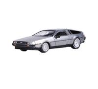 Modèle De Voiture De Course à Collectionner 1:64 pour Time Machine Delorean DMC-12 2e Génération Flight Edition Simulation Alloy Car Model Silver Décoration pour Chambre(Silver B)