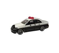 Modèle De Voiture De Course à Collectionner 1/64 pour Toyota 12e Génération Crown Police Department Modèle De Voiture en Alliage Réaliste À L'échelle Noir Et Blanc Décoration pour Chambre