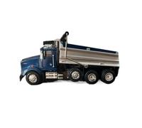 Modèle De Voiture De Course à Collectionner 1/64 pour Vanguard Kenworth T800 Camion Remorque Godet Hayon Relevable Toit Ouvrable Jouet Mobile Décoration pour Chambre(Blue)