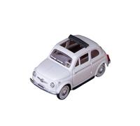 Modèle De Voiture De Course à Collectionner Décoration D'espace De Travail en Métal Blanc pour Fiat 500 1957 Cabriolet Petite Berline 1:43 Décoration pour Chambre