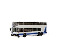 Modèle De Voiture De Course à Collectionner Modèle De Simulation De Bus Spécial en Alliage À 5 Itinéraires JLY6121S À Deux Étages Jinling Échelle 1:64 Blanc Décoration pour Chambre