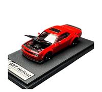 Modèle De Voiture De Course à Collectionner Modèle De Voiture À Capot Ouvert en Alliage Dodge Challenger SRT Hellcat Hellcat Échelle 1:64 Décoration De Véhicule Décoration pour Chambre