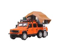 Modèle De Voiture De Course à Collectionner Modèle De Voiture Alliage À Petite Échelle pour Camionnette Tout-Terrain Land Rover Defender 6 * 6 avec Accessoires 1:64 Décoration pour Chambre(Orange)