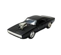 Modèle De Voiture De Course à Collectionner Modèle De Voiture Dodge Charger en Alliage Noir Moulé Échelle Statique Ornements Présentoir À Chaussures Échelle 1:32 Décoration pour Chambre