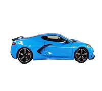 Modèle De Voiture De Course à Collectionner Modèle De Voiture en Alliage Multicolore 1/24 pour Chevrolet Corvette Décoration en Métal À L'échelle De La Mode Décoration pour Chambre(Blue)
