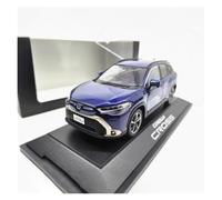 Modèle De Voiture De Course à Collectionner Modèle De Voiture en Alliage Multicolore Réaliste pour Toyota Corolla Cross SUV Compact Décoration en Métal Échelle 1/30 Décoration pour Chambre(Blue)