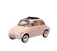 Modèle De Voiture De Course à Collectionner Modèle De Voiture en Alliage Rose 1:18 pour Fiat 500 L 1968 Jolie Décoration De Collection Adaptée À Une Petite Amie Décoration pour Chambre