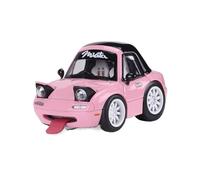 Modèle De Voiture De Course à Collectionner Modèle De Voiture en Résine 1:64 pour Mazda MX5 NA1 Miata Q Version Véhicule Mignon avec Collection D'accessoires Décoration pour Chambre(Pink)