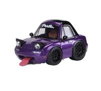 Modèle De Voiture De Course à Collectionner Modèle De Voiture en Résine 1:64 pour Mazda MX5 NA1 Miata Q Version Véhicule Mignon avec Collection D'accessoires Décoration pour Chambre(Purple)